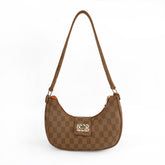 Chelsea Checkered Brown Shoulder Bag